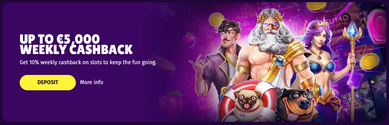 Great Slot Casino Weekly Cashback